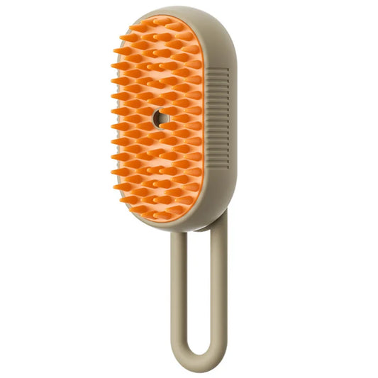 Cuddle & Care ✨✨ Steamy Fur Brush 🐾💖 - 3-in-1 Grooming & Massage Tool for Furry Friends!