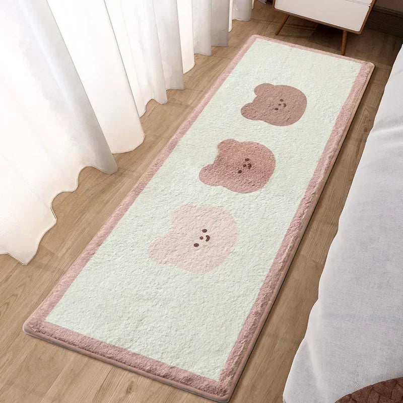 Kawaii Pink Fluffy Carpet 🐰✨ for Kids' Rooms - Adorable Bedroom & Lounge Rug | Super Soft & Anti-Slip!