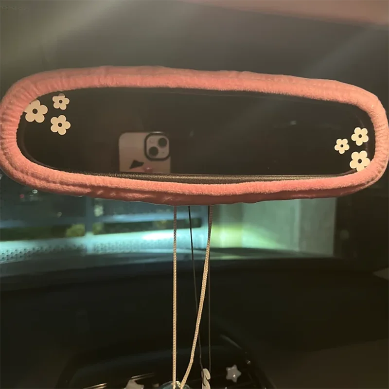 Kawaii Flower Power 🌸✨ Cute Vinyl Decals for Car Rearview Mirror & More! 🌈💖