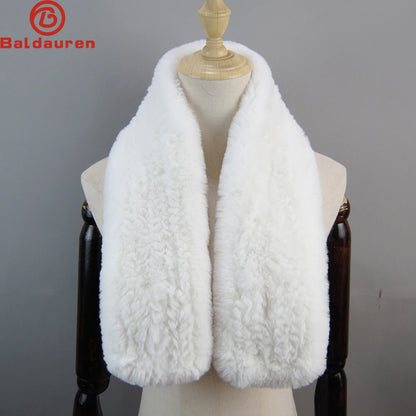 Lux Rex Rabbit Fur Scarf For Women Real Fur Warmth 🧣 Cozy Elegance ❄️