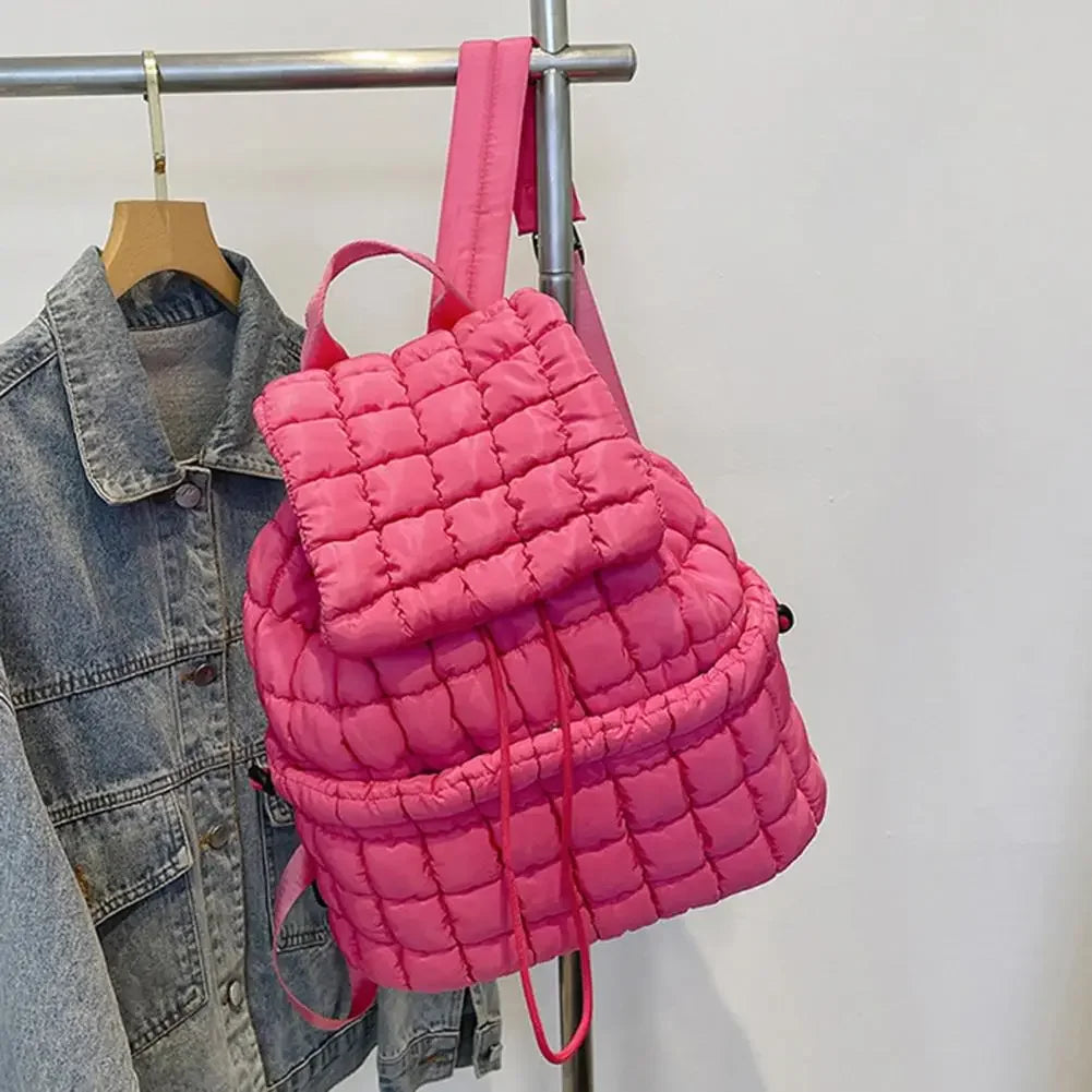 Kawaii Bubble Check 18L Backpack 🎒✨ - Stylish Flap Top & Drawstring Closure for School & Travel! 🌈💖