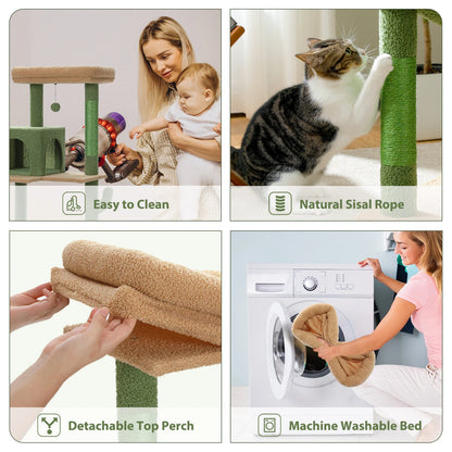 Cactus Cat Tree Tower For Large Cats 🐱🌵 5 Tier Indoor Condo With Top Perch