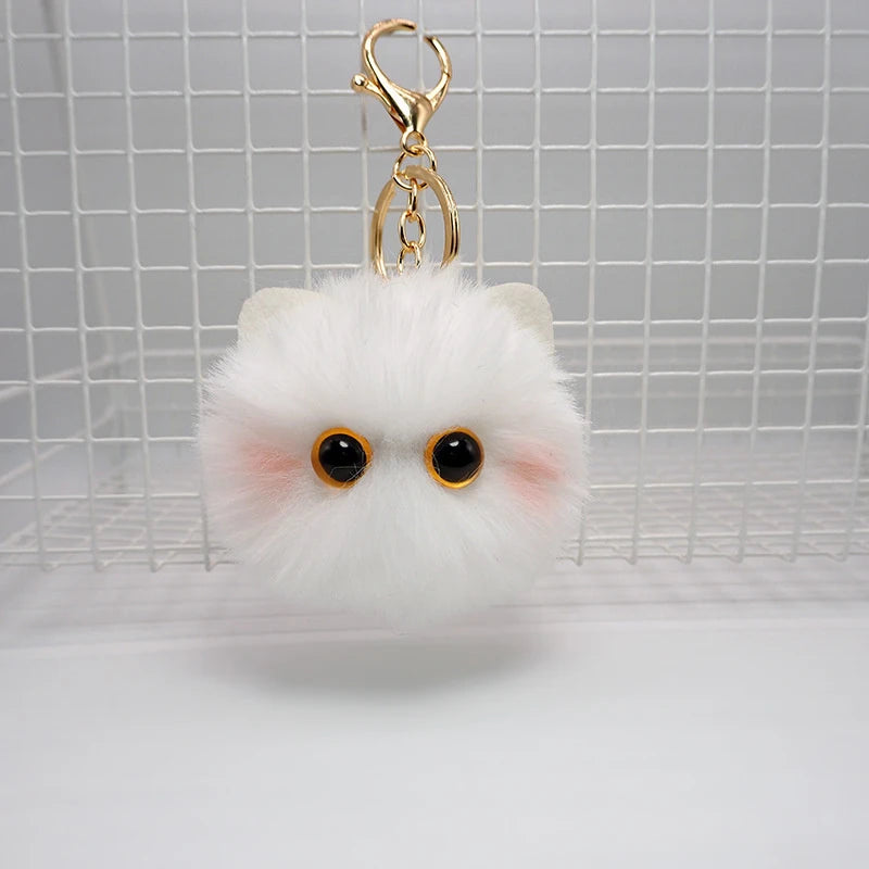Adorable Kawaii Plush Cat Keychain 🐾 | Cute Cartoon Doll Bag Charm 🎀 | Perfect Gift for Girls & Kids 🌈