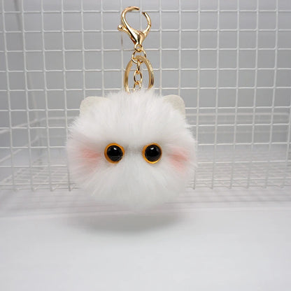 Adorable Kawaii Plush Cat Keychain 🐾 | Cute Cartoon Doll Bag Charm 🎀 | Perfect Gift for Girls & Kids 🌈