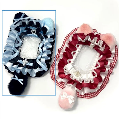 3 Inch Toploader Ruffle Fabric Photo Card Sleeves Lace Photocards Kpop 📷💖