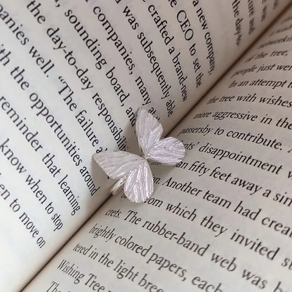 ✨ Kawaii Irregular Butterfly Ring 🦋 | Handmade 925 Sterling Silver Cocktail Ring for Women 🎉 | Perfect Party & Christmas Gift! 🎁