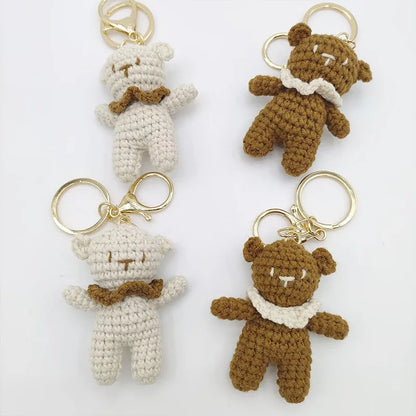 Bear Couple Keychains Crochet Duo For Keys And Bags Cute Handcrafted Charms 🧶🐻