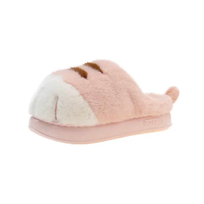 Kitty Claw Slippers For Women Non Slip Furry Mules Indoor Outdoor 🐾 Warm Fluffy
