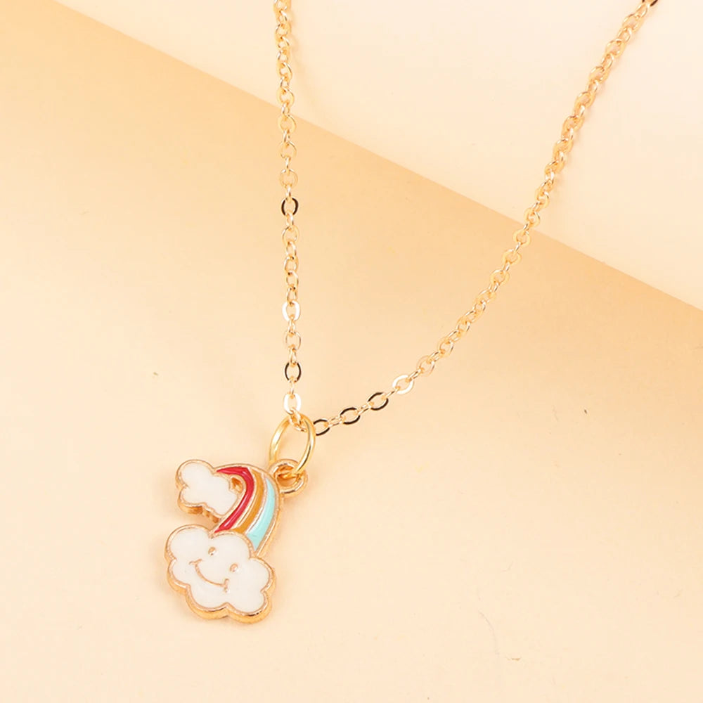 Kawaii Rainbow Unicorn Pendant Necklace 🌈✨ - Adorable Choker for Girls & Women 🎀 - Perfect Birthday Gift! 🎁