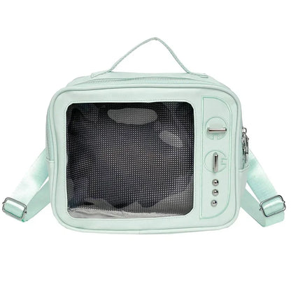 Adorable TV Design Ita Bag Ulzzang Style Crossbody With Transparent Pocket 👜