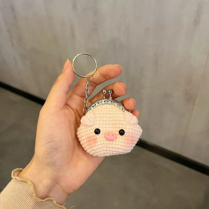 Charming Crochet Animal Keychain Bag Rabbit Plush Pendant Handmade 🧶🐰