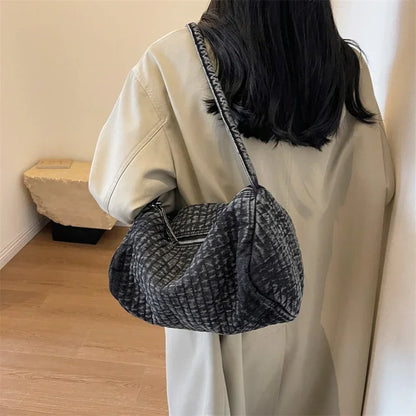 Kawaii Denim Crossbody Bag 🎀 | Stylish Zipper Shoulder Bag for Women 👜✨ | High Capacity & Soft Design! 🌈
