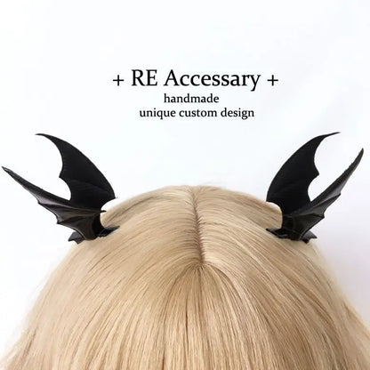 Kawaii Cosplay Angel Wings & Demon Horns Hairpin 🌸✨ | Gothic Lolita Anime Accessories 🎀👹