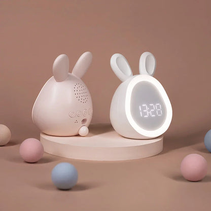 Kawaii Bunny LED Alarm Clock 🐰✨ | Adorable Night Light & Dimmable Display for Kids 🌙💤