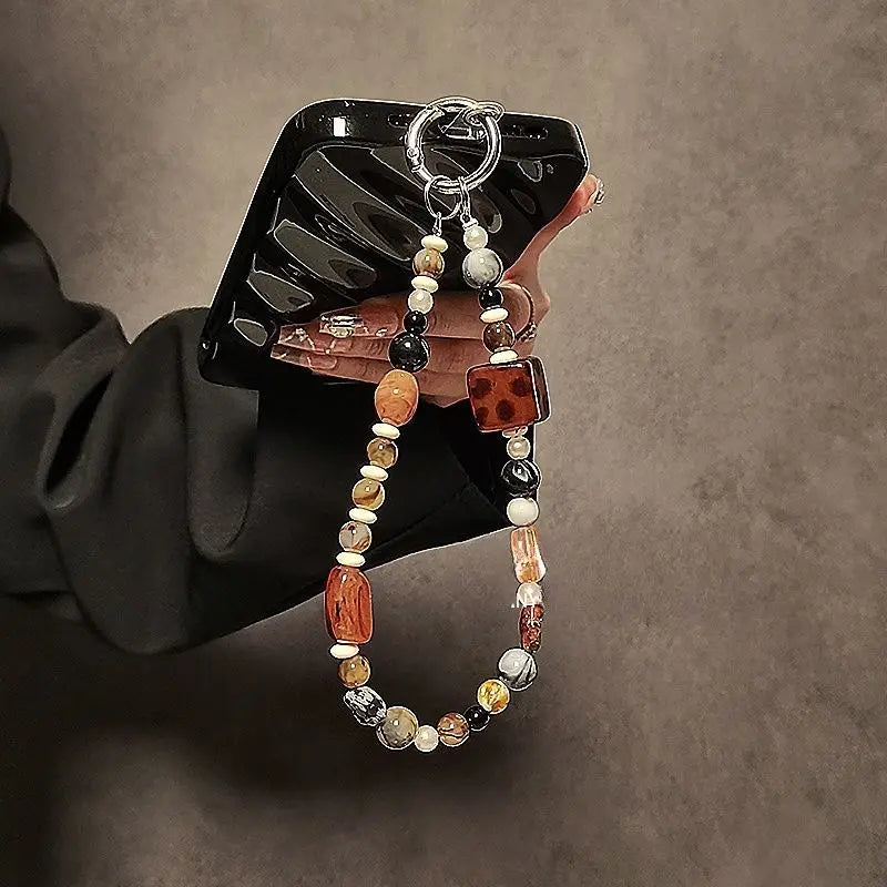 Original Vintage Handmade Beaded Phone Strap Charm Lanyard For Mobile Camera 📷🎀