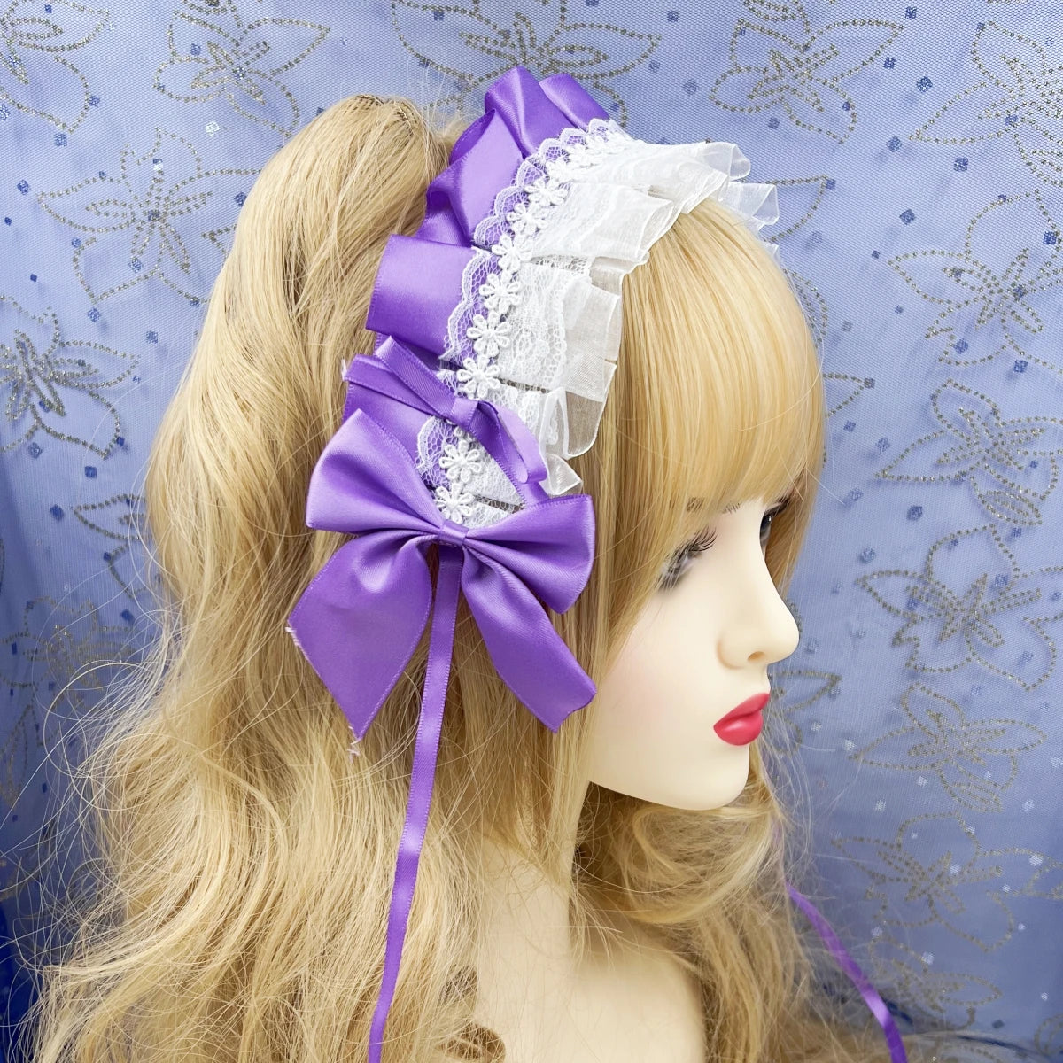 Cute Anime Maid Hair Hoop Headband Lolita Lace Flower Accessory Handmade 🎀🌸