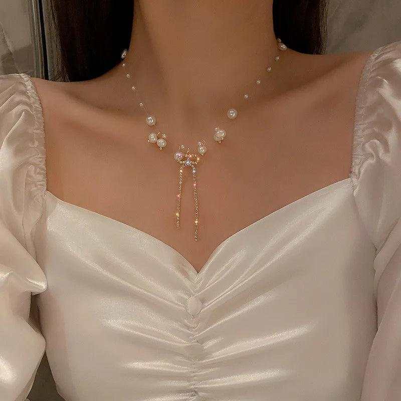Kawaii Gold Pearl Choker Necklace 🌟✨ | Trendy Beads Chain for Girls 🌸💕 | Gothic Style Jewelry for Parties!