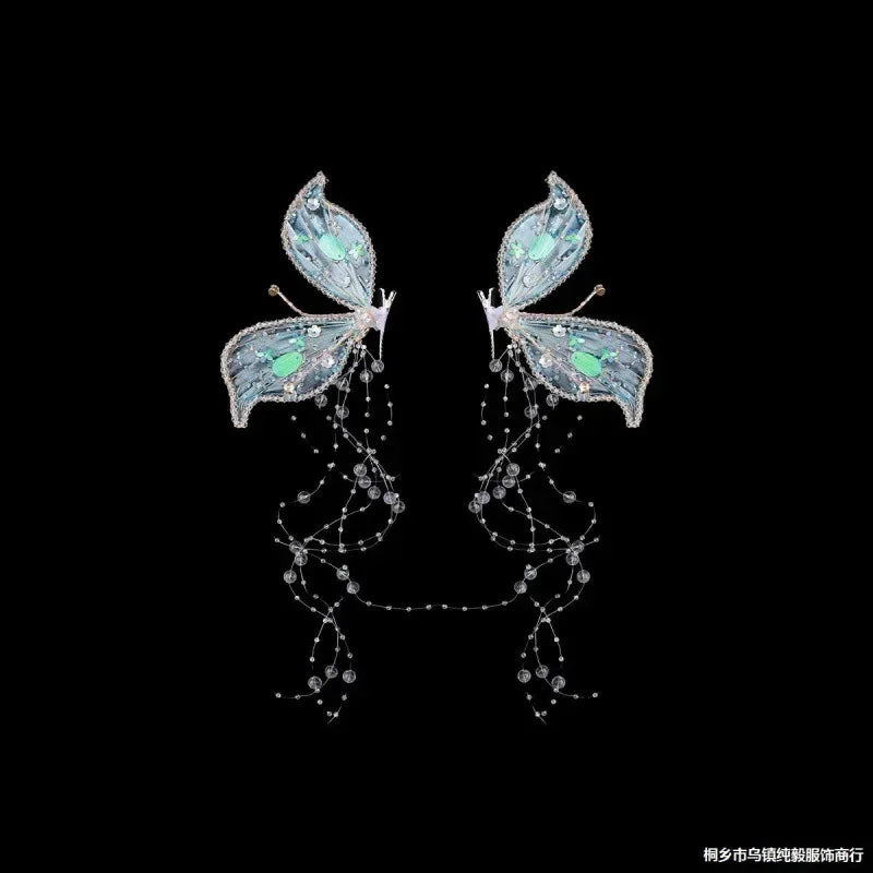 Kawaii Fairy Forest Guardian Headwear 🌸✨ with Enchanted Ears & Sparkling Butterfly Wings 🦋💖