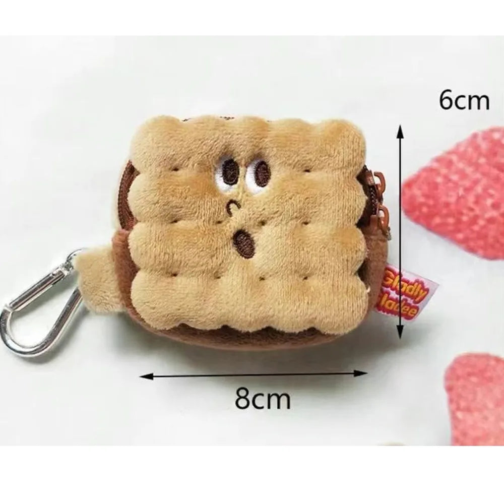 🍙 Adorable Rice Ball Zipper Coin Purse 👜 Plush Wallet with Lanyard - Cute Storage for Small Treasures! 🌟