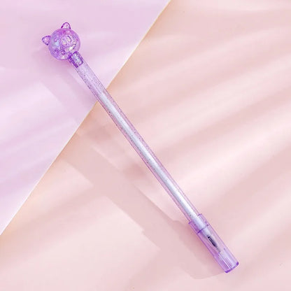 Cute Kawaii Pink Pig Gel Pen 🐷✨ | Adorable Office & School Stationery | 0.5mm Crystal Ink | Ellen Brook