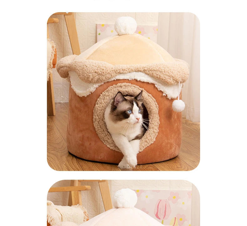 ✨ Cozy Cat & Pup Paradise 🐾 - Ice Cream Tent Bed! 🍦🐶💖