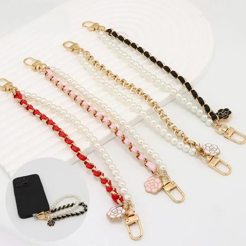 Cute Pearl Doll Phone Lanyard With Bead Chain Anti Loss SJGS19 📱🎀