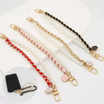 Cute Pearl Doll Phone Lanyard With Bead Chain Anti Loss SJGS19 📱🎀