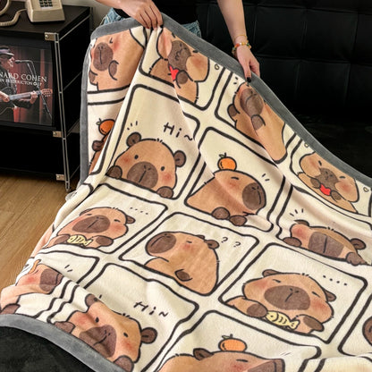 YanYangTian 2024 New Thin blanket sofa cover bedding Cute puppy print Autumn Winter warm comforter Home and decoration - Pixie Quill