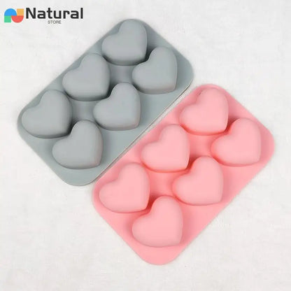 Valentine Cute Heart Silicone Mold Set 6 Cavities For Chocolate Candy And Soap🍬💗