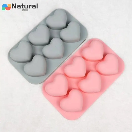 Valentine Cute Heart Silicone Mold Set 6 Cavities For Chocolate Candy And Soap🍬💗