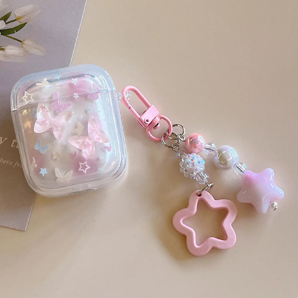 Charming 3D Butterfly AirPods Case 🦋✨ with Keychain - Cute & Soft Silicone Cover for Pro 2, 1, 2, 3! 🎧💕 - Pixie Quill