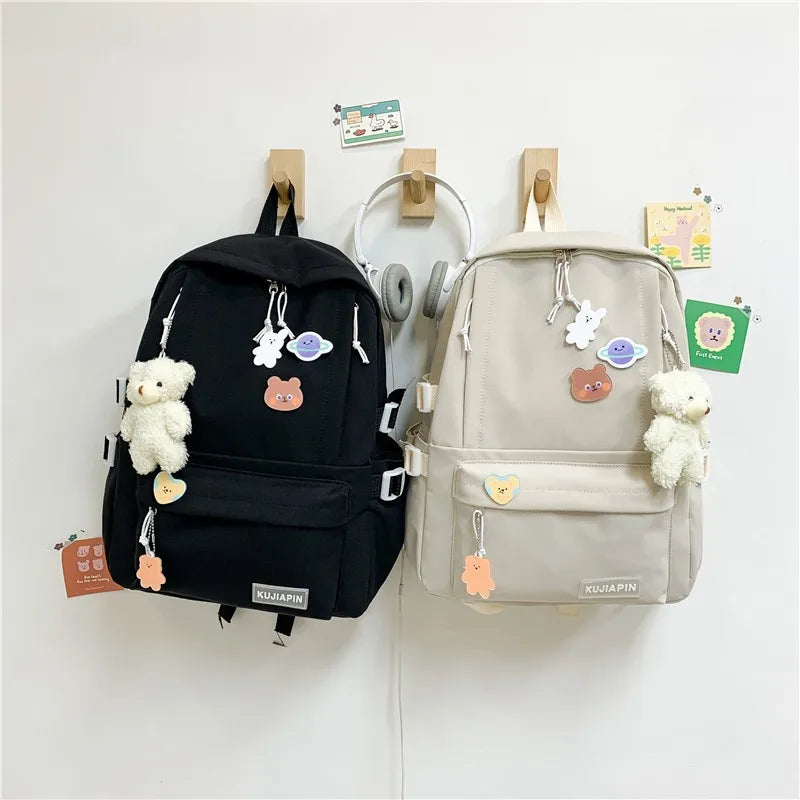 Kawaii Large Capacity Harajuku Backpack 🎒✨ - Trendy School Bag for Students & Stylish Workwear! 🌸