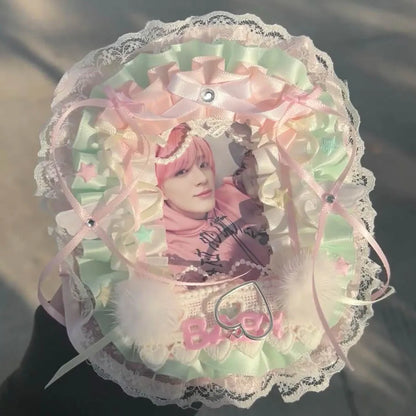 Purple Lace Card Sleeve 3 Inch Kpop Photo Card Protector Holder Star Display 💜✨