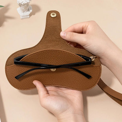 Kawaii Custom Initials Sunglasses Pouch 🌈✨ Cute PU Leather Glasses Case for Stylish Travel 🕶️🎀 Personalized Gift!