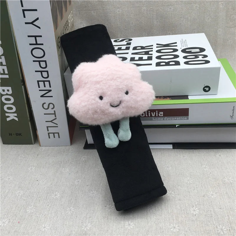 Kawaii Cloud Seat Belt Cover 🌈✨ - Cute Cartoon Harness Cushion for Kids & Adults 🚗💖