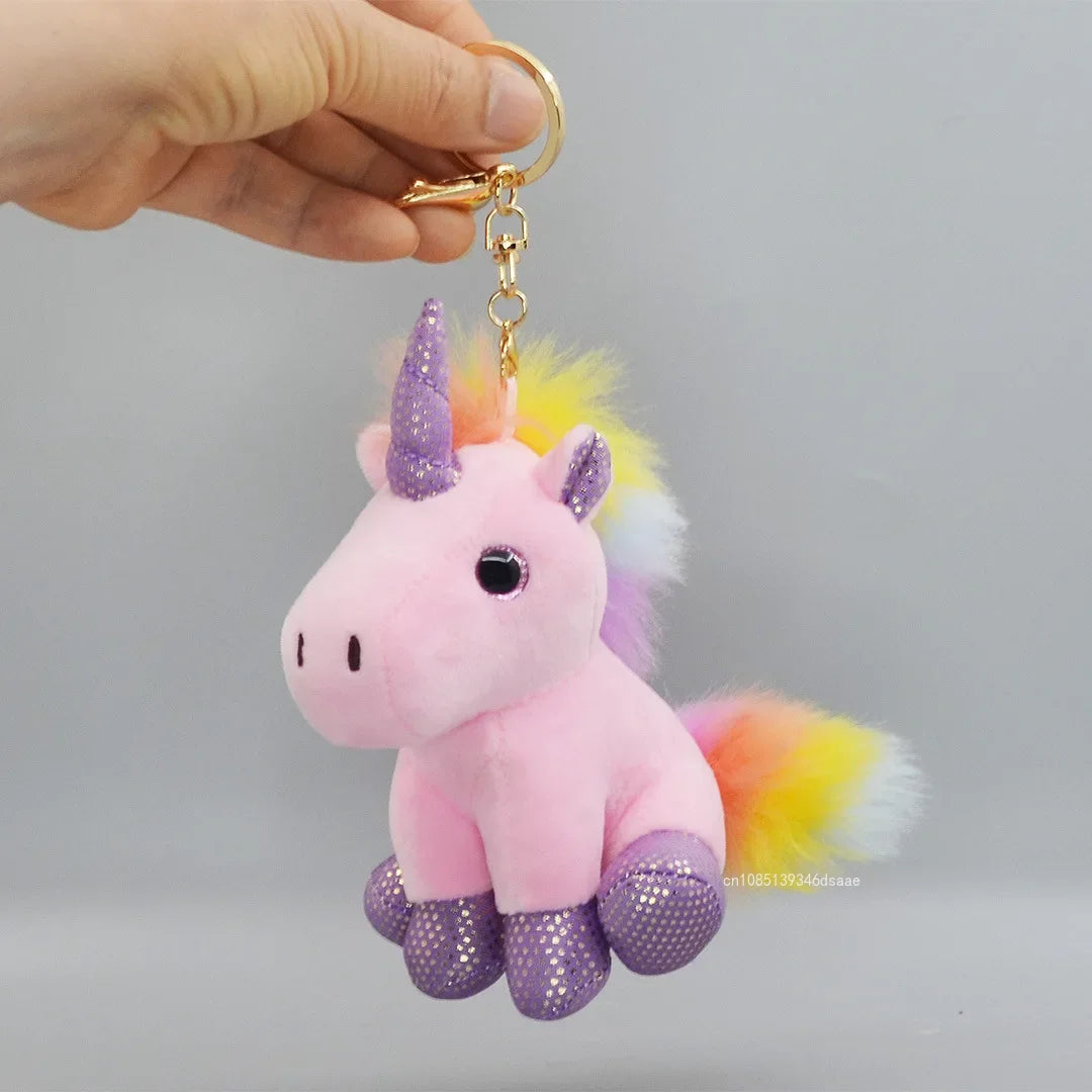 Adorable 14cm Kawaii Unicorn Plush Keychain 🦄✨ - Perfect Bag Accessory & Gift for Girls! 🎁💕