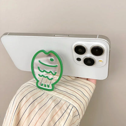 Kawaii Taiyaki Phone Holder 🍰 | Cute Universal Grip & Stand for Smartphones 📱✨