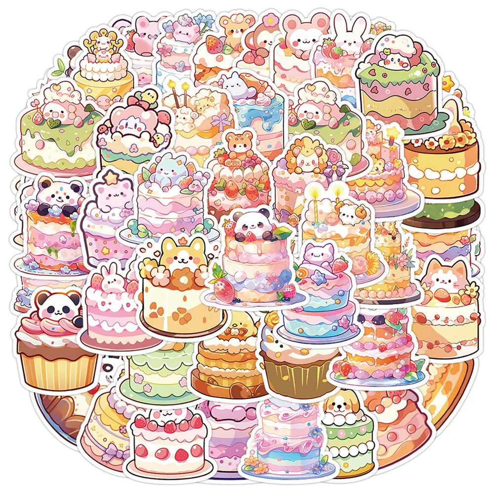 Kawaii Animal Cartoon Stickers 🎉 | 10/30/60pcs Cute Aesthetic Decor for Laptops, Notebooks & More 🐾✨