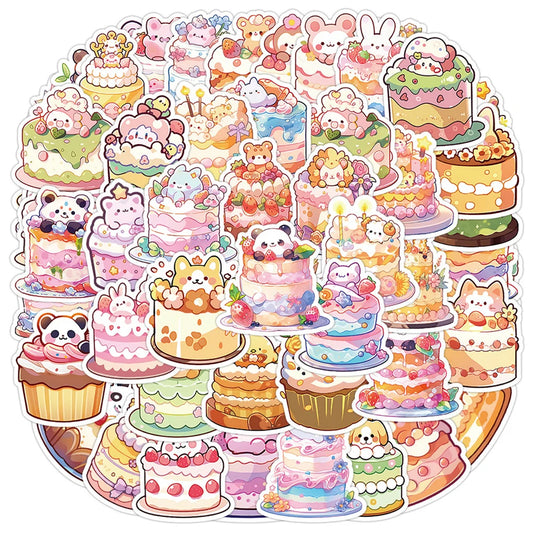 Kawaii Animal Cartoon Stickers 🎉 | 10/30/60pcs Cute Aesthetic Decor for Laptops, Notebooks & More 🐾✨