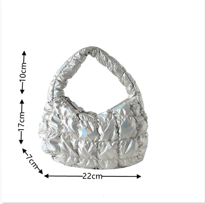 Kawaii Pleated Cloud Mini Handbag 🌈✨ | Adorable Soft Nylon Tote Bag for Trendy Women 💖🌟