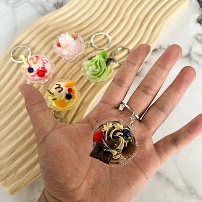 Whimsical Ice Cream Keychain Cup Pendant For Bags Cute Gift For Women 🍨🧁