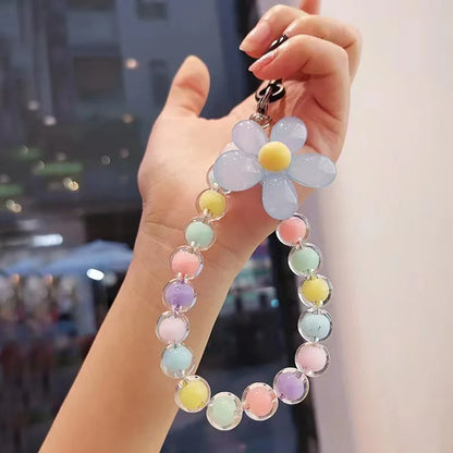 Kawaii Macaron Mobile Phone Lanyard 🌈✨ | Colorful Bead Pendant for Women’s Cute Handheld Style 💖📱