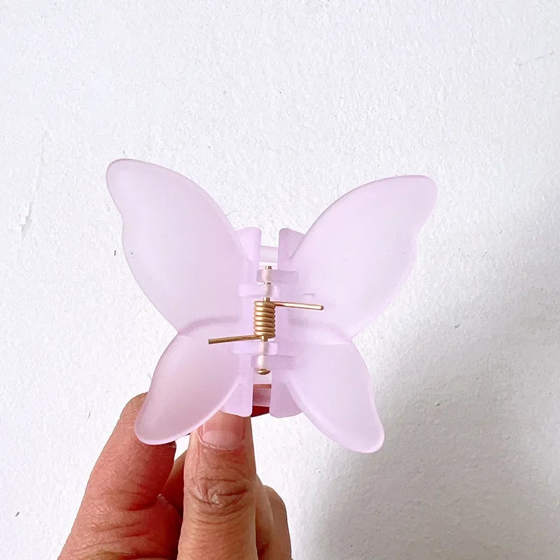 Kawaii Butterfly Hair Clips 🦋✨ | Cute Matte Clear Hair Claws for Women & Girls | Adorable Korean Hair Accessories 🌸💖