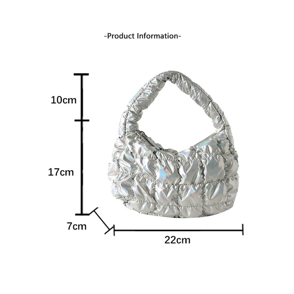 Kawaii Pleated Cloud Mini Handbag 🌈✨ | Adorable Soft Nylon Tote Bag for Trendy Women 💖🌟