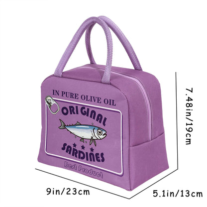 Kawaii Sardine Bento Bag 🎒✨ - Adorable & Portable Lunch Companion! 🐟🍱
