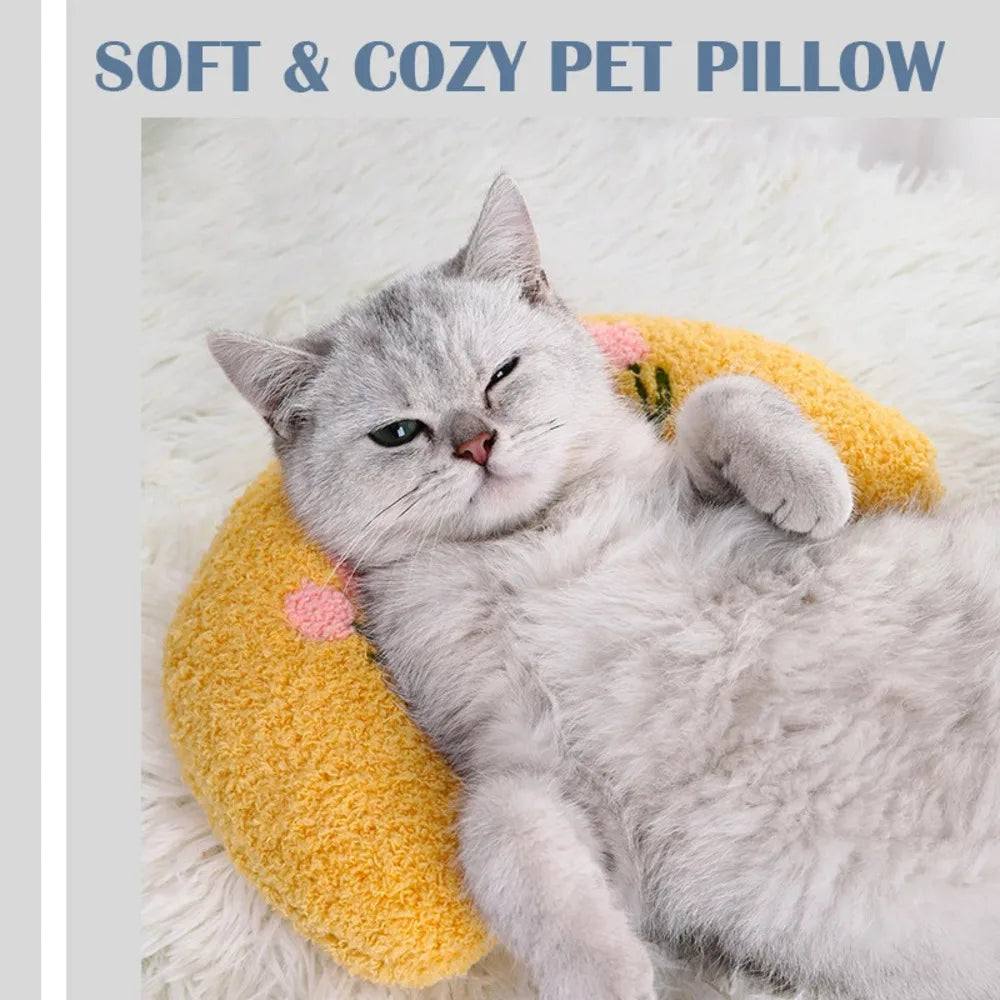 🐾 Cozy Cuddle Cloud 🌙 U-Shaped Pillow for Purrfect Pet Dreams 🐶🐱