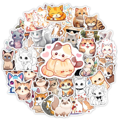 Adorable Kawaii Cat Stickers 🐱✨ - Cute Anime Pets for DIY Fun on Phones, Laptops & More! 🎨💕