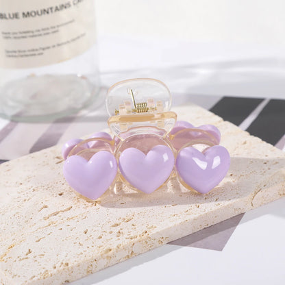 🌸✨ Adorable Love Rainbow Hair Claw Clip - Chic Ponytail Holder for Stylish Ladies! 💖🦋 - Pixie Quill