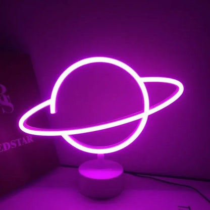 Kawaii LED Neon Night Light 🌈✨ - Adorable Flamingo, Unicorn & Rainbow Decor for Kids' Rooms 🎉💖