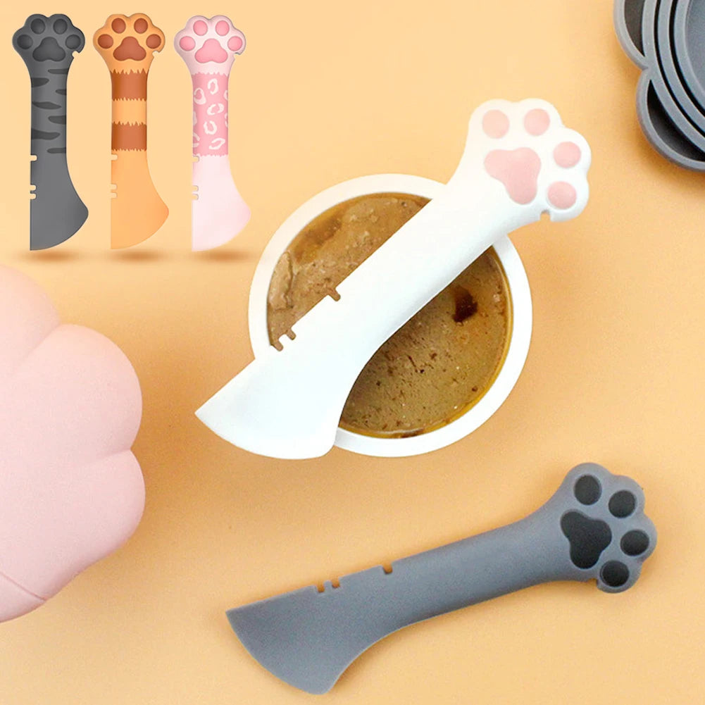 Adorable Pet Paw Spoon & Can Opener 🐾🥫 - Fun Feeding Accessory for Cats & Dogs!